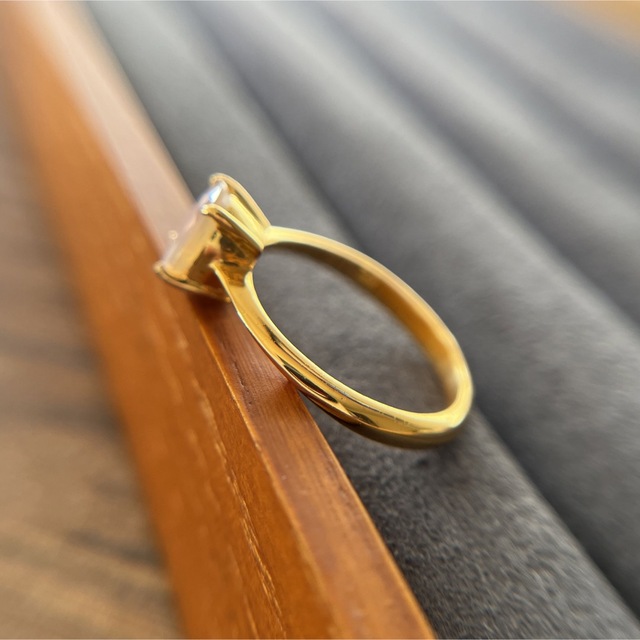 天然オパールリング#16/シルバー指輪/K22ゴールドメッキ/エナメル工芸 レディースのアクセサリー(リング(指輪))の商品写真