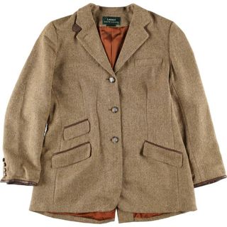 ラルフローレン(Ralph Lauren)の古着 ラルフローレン Ralph Lauren LAUREN ローレン ヘリボーン ウール×シルクテーラードジャケット 14 レディースL /eaa310977(テーラードジャケット)