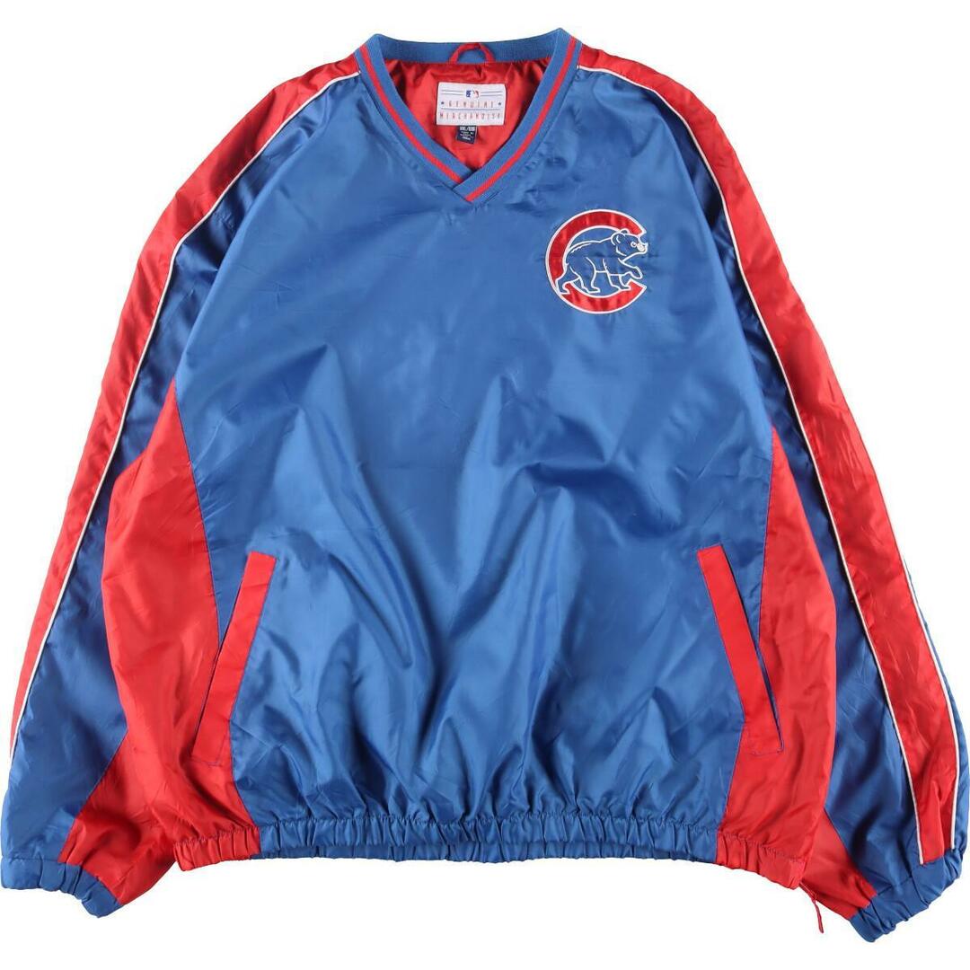 GENUINE MERCHANDISE MLB CHICAGO CUBS シカゴカブス Vネック ウォームアッププルオーバー メンズXXL /eaa309536