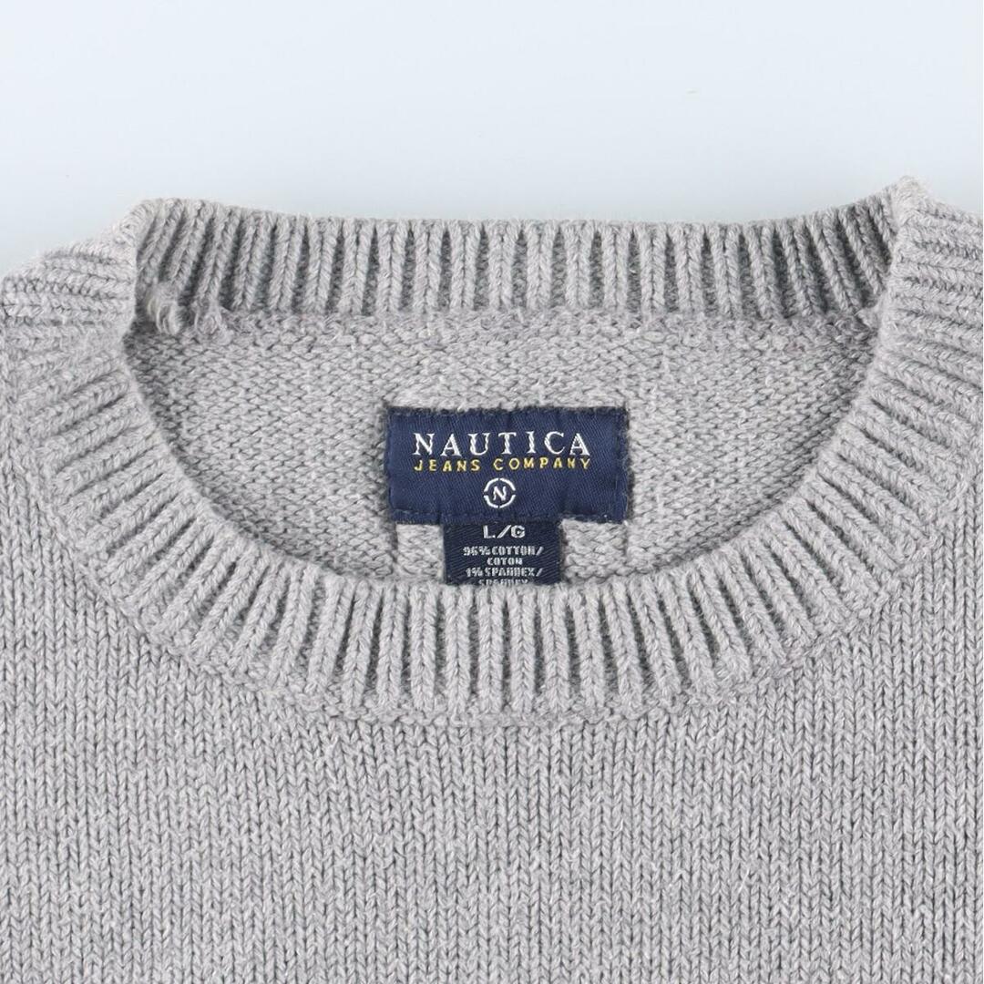 NAUTICA(ノーティカ)の古着 ノーティカ NAUTICA JEANS COMPANY ボーダー柄 コットンニットセーター レディースM /eaa309627 レディースのトップス(ニット/セーター)の商品写真