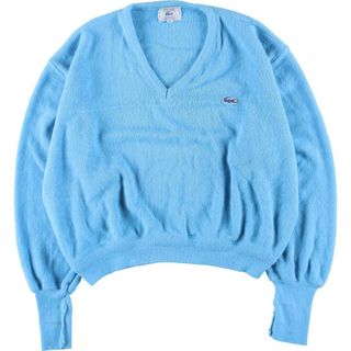 ラコステ(LACOSTE)の古着 70～80年代 ラコステ LACOSTE IZOD Vネック アクリルニットセーター メンズXL ヴィンテージ /eaa309741(ニット/セーター)