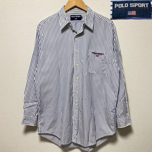 90s ラルフローレン POLO SPORT 星条旗刺繍 ダウン 黒 XL