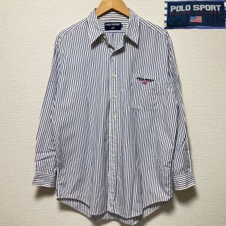 ポロラルフローレン(POLO RALPH LAUREN)の90s POLO SPORT　ストライプシャツ　ポロスポーツ　星条旗　ビンテージ(シャツ)