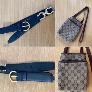 グッチ(Gucci)のGUCCI［ミニショルダーバッグ］&フェラガモ ベルト(ショルダーバッグ)