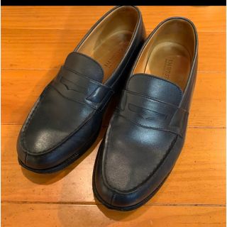 J.M. WESTON シグネチャーローファー#180黒スエード8C木型付き-