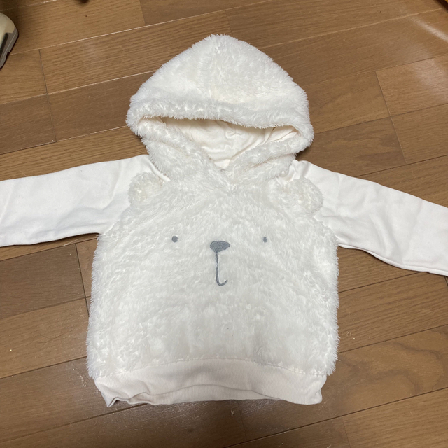 GAP baby ふわふわシロクマ　トレーナー　パーカー キッズ/ベビー/マタニティのベビー服(~85cm)(トレーナー)の商品写真