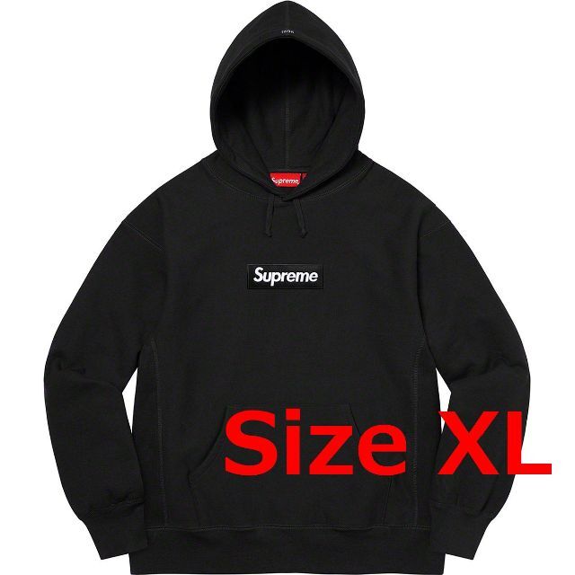 Box Logo Hooded Sweatshirt XL ブラック 黒メンズ