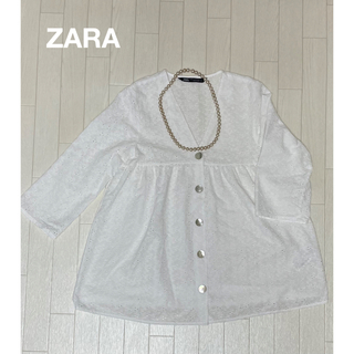ザラ(ZARA)のZARA 白ブラウス XSサイズ(シャツ/ブラウス(長袖/七分))