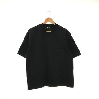 オーラリー(AURALEE)のAURALEE / オーラリー | 2022SS | STAND-UP TEE ヘビーオンス コットン オーバーサイズ クルーネック ポケット Tシャツ | 5 | ブラック | メンズ(Tシャツ/カットソー(半袖/袖なし))