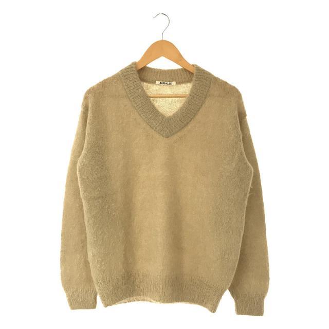 【美品】 AURALEE / オーラリー | 2021AW | BRUSHED SUPER KID MOHAIR KNIT V-NECK P/O  モヘヤニット セーター | 0 | ベージュ | レディース | フリマアプリ ラクマ