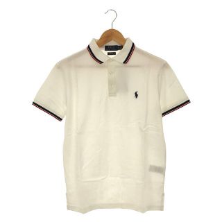 ポロラルフローレン(POLO RALPH LAUREN)の【新品】  POLO RALPH LAUREN / ポロラルフローレン | トリコロールライン ポニー ワンポイント刺繡ロゴ 鹿の子 ポロシャツ | XS | ホワイト | メンズ(Tシャツ/カットソー(半袖/袖なし))