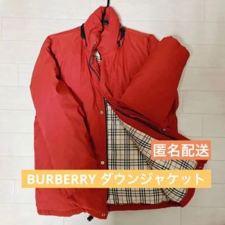 バーバリー(BURBERRY)のBURBERRY ダウン ジャケット 赤 朱色 M(ダウンジャケット)