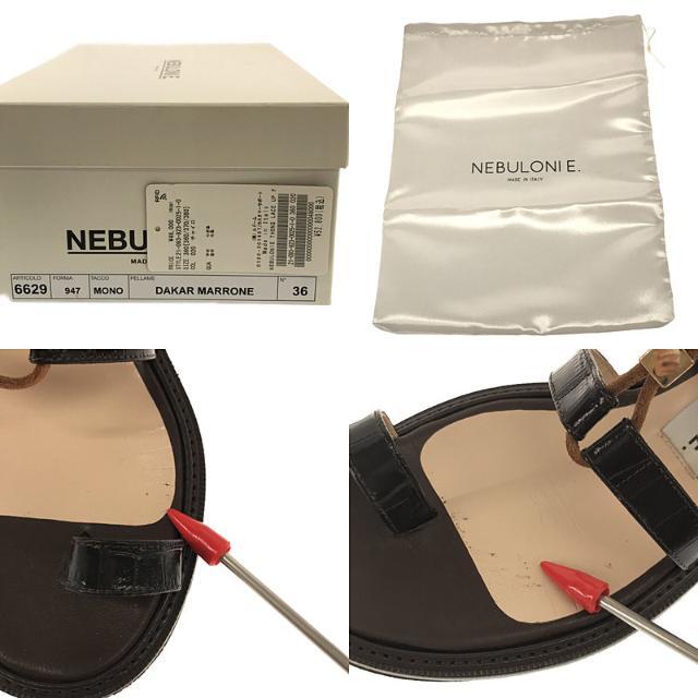 NEBULONI E / ネブローニ | 2021SS | Plage 取扱い THONG LACE UP FLAT ソングレースアップ フラットサンダル 保存箱付き | 36 | ブラウン | レディース レディースの靴/シューズ(サンダル)の商品写真