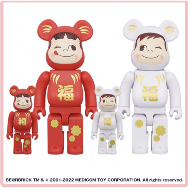 BE＠RBRICK 達磨 ペコちゃん & ポコちゃん 100% & 400%