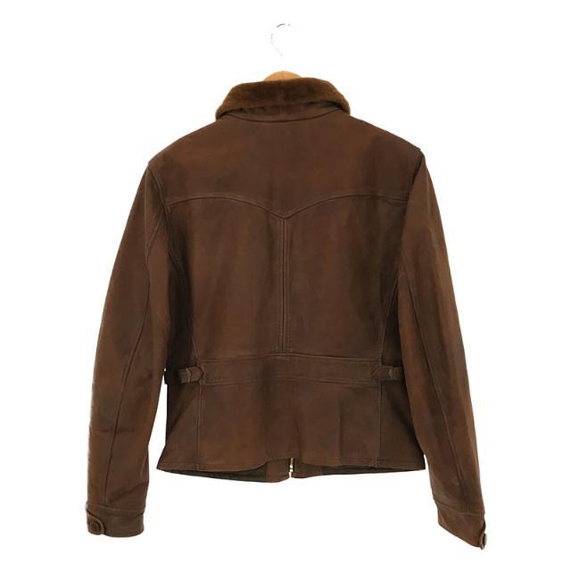 RRL(ダブルアールエル)の【新品】  RRL / ダブルアールエル | 牛革 シェアリングカラーニュースボーイ レザージャケット | S | ブラウン | メンズ メンズのジャケット/アウター(その他)の商品写真