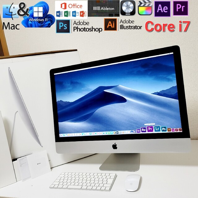 品多く Mac (Apple) - 美品 iMac Retina 5k 27インチ CTO i7 mac/Win11 ...