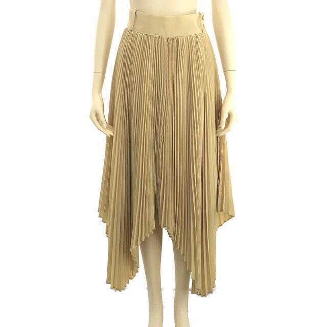 【新品】  HYKE / ハイク | SQUARE PLEATED SKIRT 変形 スクエア アコーディオン プリーツ ロング スカート | 1 | イエロー | レディース