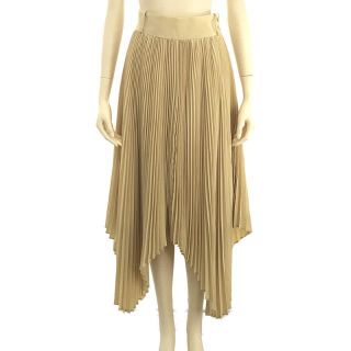 ハイク(HYKE)の【新品】  HYKE / ハイク | SQUARE PLEATED SKIRT 変形 スクエア アコーディオン プリーツ ロング スカート | 1 | イエロー | レディース(ロングスカート)