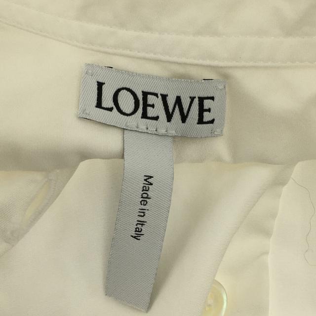 LOEWE(ロエベ)の【美品】  LOEWE / ロエベ | イタリア製 コットン ドレス シャツ | XS | ホワイト | レディース レディースのトップス(シャツ/ブラウス(長袖/七分))の商品写真