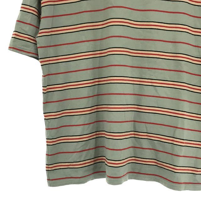 6 (ROKU)(ロク)の6(ROKU) / ロク | 2022SS | COTTON MULTI BORDER T-SHIRT コットン マルチボーダー Tシャツ | ブルー | レディース レディースのトップス(Tシャツ(半袖/袖なし))の商品写真