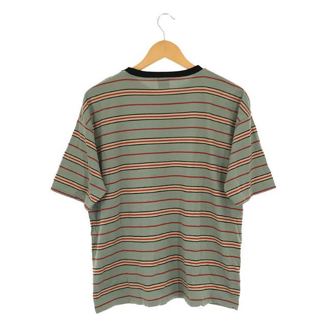 6(ROKU) / ロク | 2022SS | COTTON MULTI BORDER T-SHIRT コットン マルチボーダー Tシャツ | ブルー  | レディース