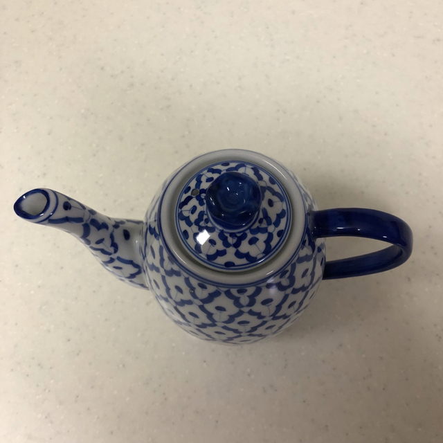 お値下げ‼️タイ青白陶器セット パイナップル柄の通販 by お値下げ‼️タイ青白陶器セット パイナップル柄の通販 by
