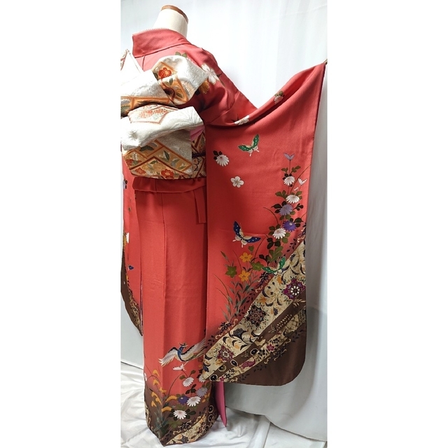 大阪販売 (難有り)振袖7点セット《金彩刺繍・鳳凰草花文様》 www.m