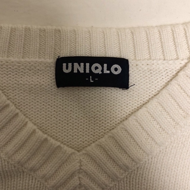 UNIQLO(ユニクロ)のオールドユニクロ　カットソーニット　紺タグ　レア　L レディースのトップス(カットソー(半袖/袖なし))の商品写真