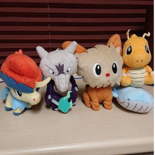 ポケモン(ポケモン)のポケモン ぬいぐるみ④ ケルディオ ガラガラ ヨーテリー カイリュウ ホエルオー(ぬいぐるみ)