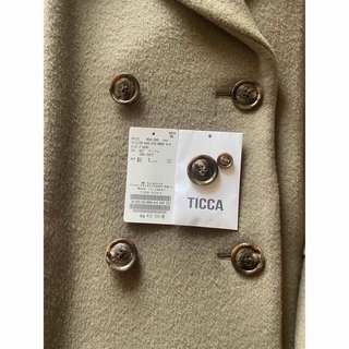 TICCA　ティッカ　テントコート　ダブルボタン　ウール　ロング　ライトグレー