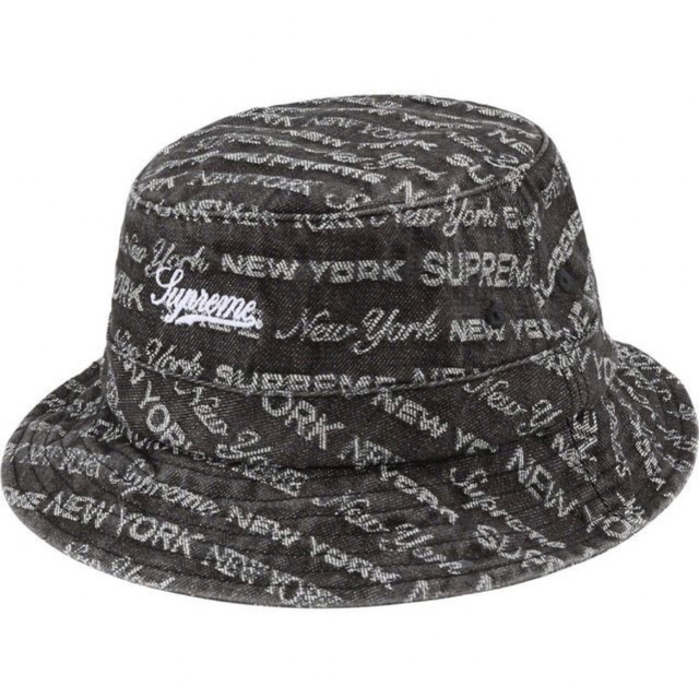 Supreme(シュプリーム)のSupreme Multi Jacquard Denim Crusher 黒 メンズの帽子(ハット)の商品写真