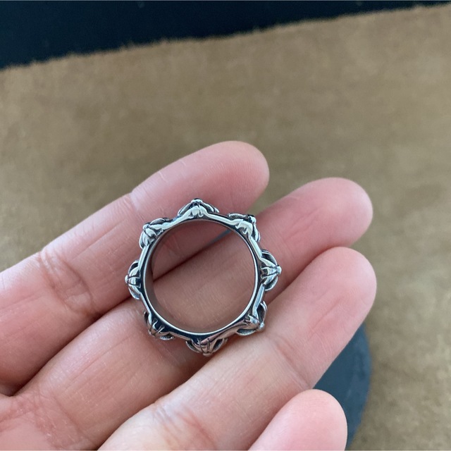 ステンレス シルバー バンドクロスリング 指輪 シルバーリング メンズのアクセサリー(リング(指輪))の商品写真
