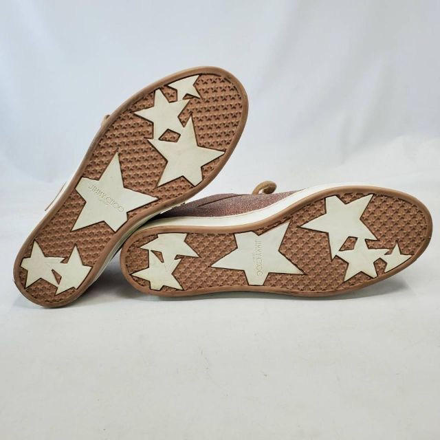 美品 JIMMY CHOO ジミーチュウ グリッター ダークピンク 37サイズ