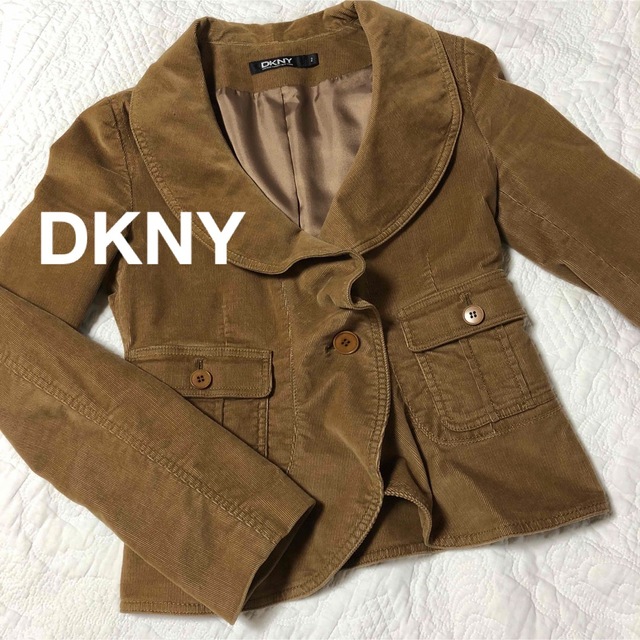 DKNY(ダナキャランニューヨーク)のお値下げしました。DKNY コーデュロイ フリル ジャケット レディースのジャケット/アウター(その他)の商品写真