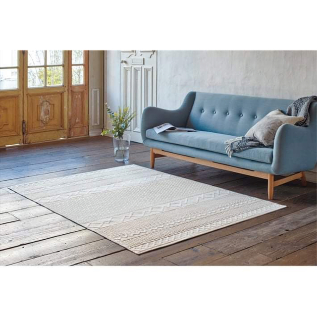 新品未使用】unico ラグ 110×160 アランニット-