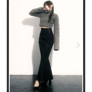 バブルス(Bubbles)のPETITROW fluffy knit tops Brown(ニット/セーター)