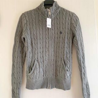 ラルフローレン(Ralph Lauren)のラルフローレン　ニット　レディース　ジップ　グレー(ニット/セーター)