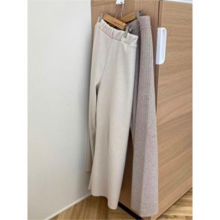 lawgy knit rib pants (カジュアルパンツ)