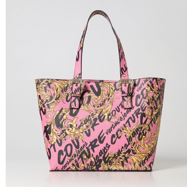 VERSACE JEANS COUTURE トートバッグ バロック ピンク系