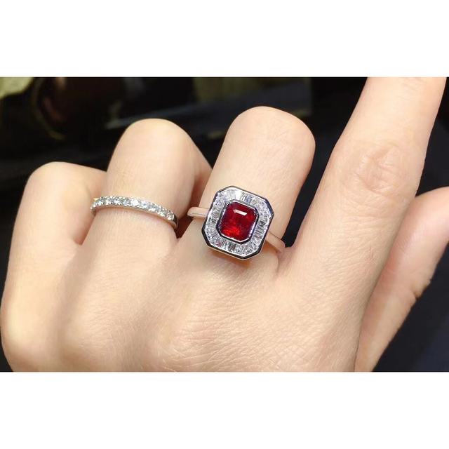 ⭐天然 ルビー ダイヤモンド リング k18 1.07ct
