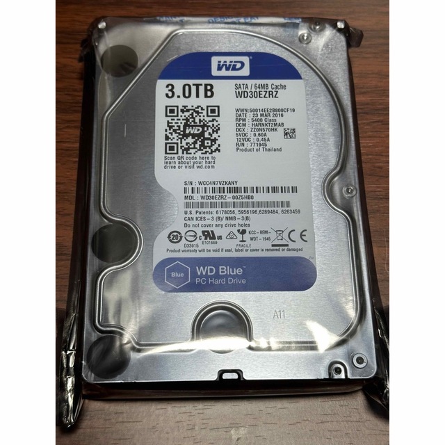 【新品未使用】【匿名配送】WD WD30EZRZ 3TB HDD②