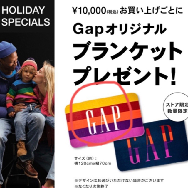 GAP(ギャップ)のGAP  オリジナルブランケット インテリア/住まい/日用品のインテリア/住まい/日用品 その他(その他)の商品写真