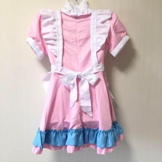 萌えキュン♡メイド服 ピンク コスプレ一式 4点セット ミニスカート