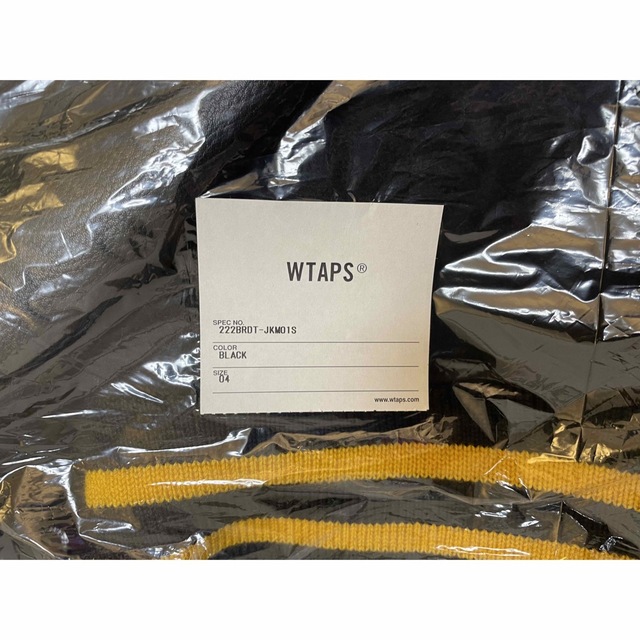 W)taps(ダブルタップス)のWTAPS 2022FW VARSITY JACKET BLACK XLサイズ メンズのジャケット/アウター(スタジャン)の商品写真