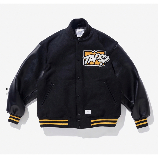 W)taps(ダブルタップス)のWTAPS 2022FW VARSITY JACKET BLACK XLサイズ メンズのジャケット/アウター(スタジャン)の商品写真