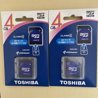 トウシバ(東芝)の　東芝　microSDHC メモリーカード2枚　新品(PC周辺機器)