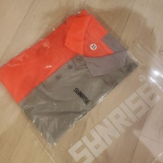 サンライズ【左右切り替えPOLO】Orange/Grey ゴルフ ウエア(男性用