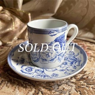 ローラアシュレイ(LAURA ASHLEY)の英国製　LAURA ASHLEY by Spode デミタス カップ＆ソーサー (食器)