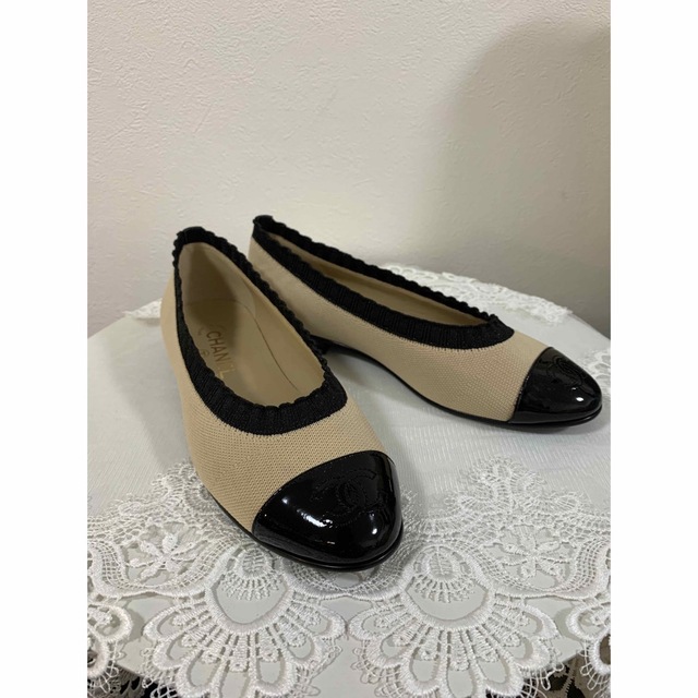 ポイント5倍 CHANEL パンプス バレリーナ G34350 38(24cm) - 通販