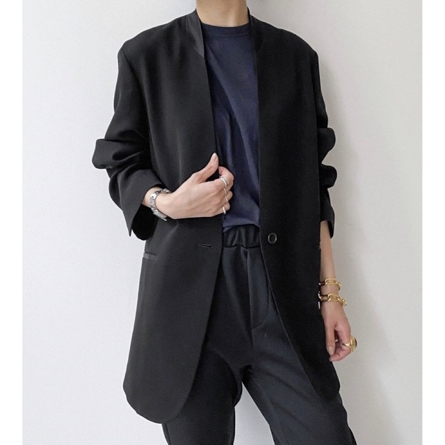 L'Appartement DEUXIEME CLASSE(アパルトモンドゥーズィエムクラス)の【新品】L'Appartement No Collar Relax Jacket レディースのジャケット/アウター(テーラードジャケット)の商品写真